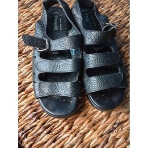 Propet W0001 Breeze Walker Black Open Toe‎ Slingback Comfort Sandals Women's 8.5